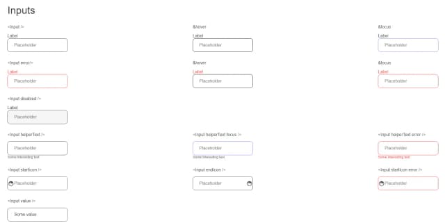 Inputs Collection project screenshot
